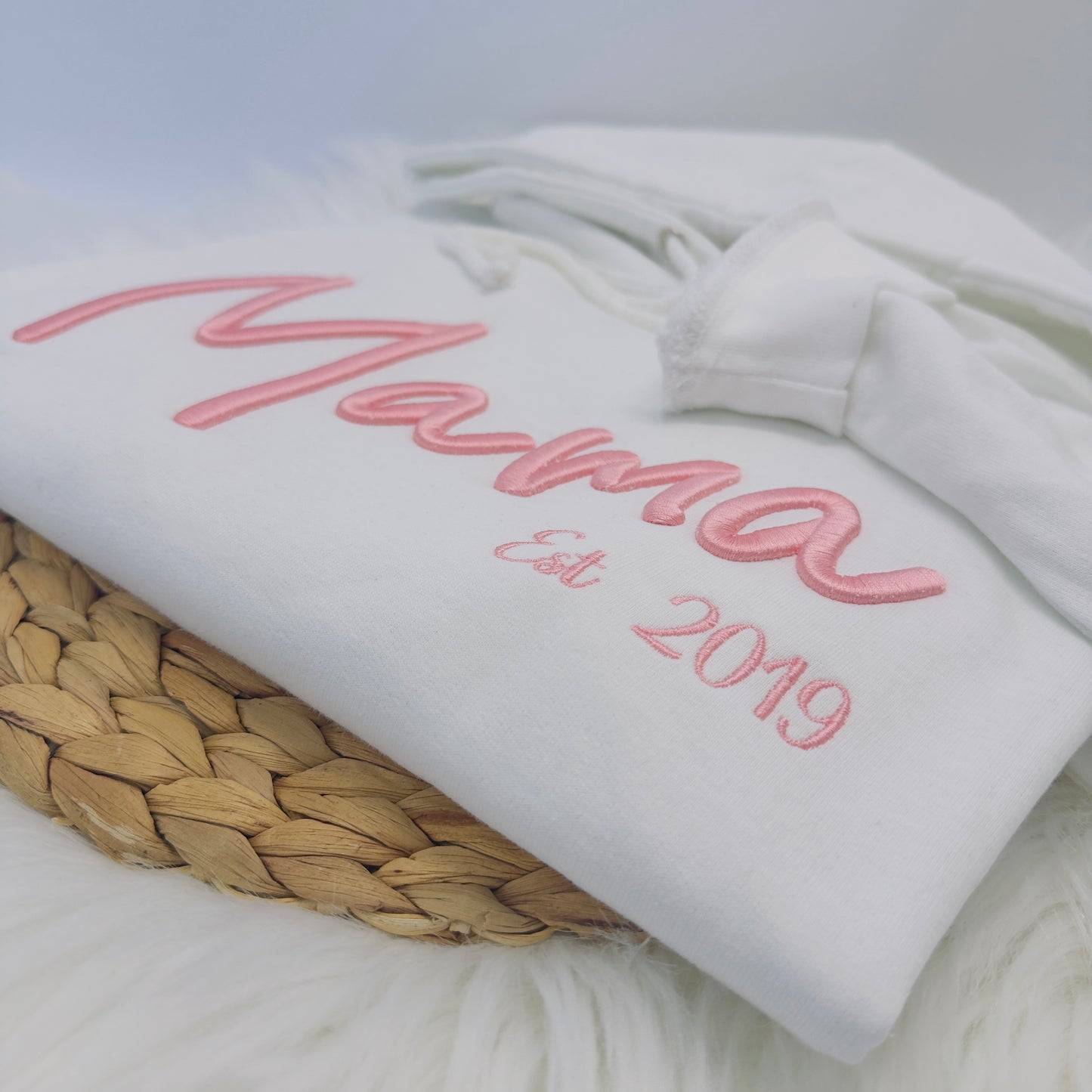 Personalised 'Mama' Hoodie with 3D Embroidery – Includes Year of Motherhood
