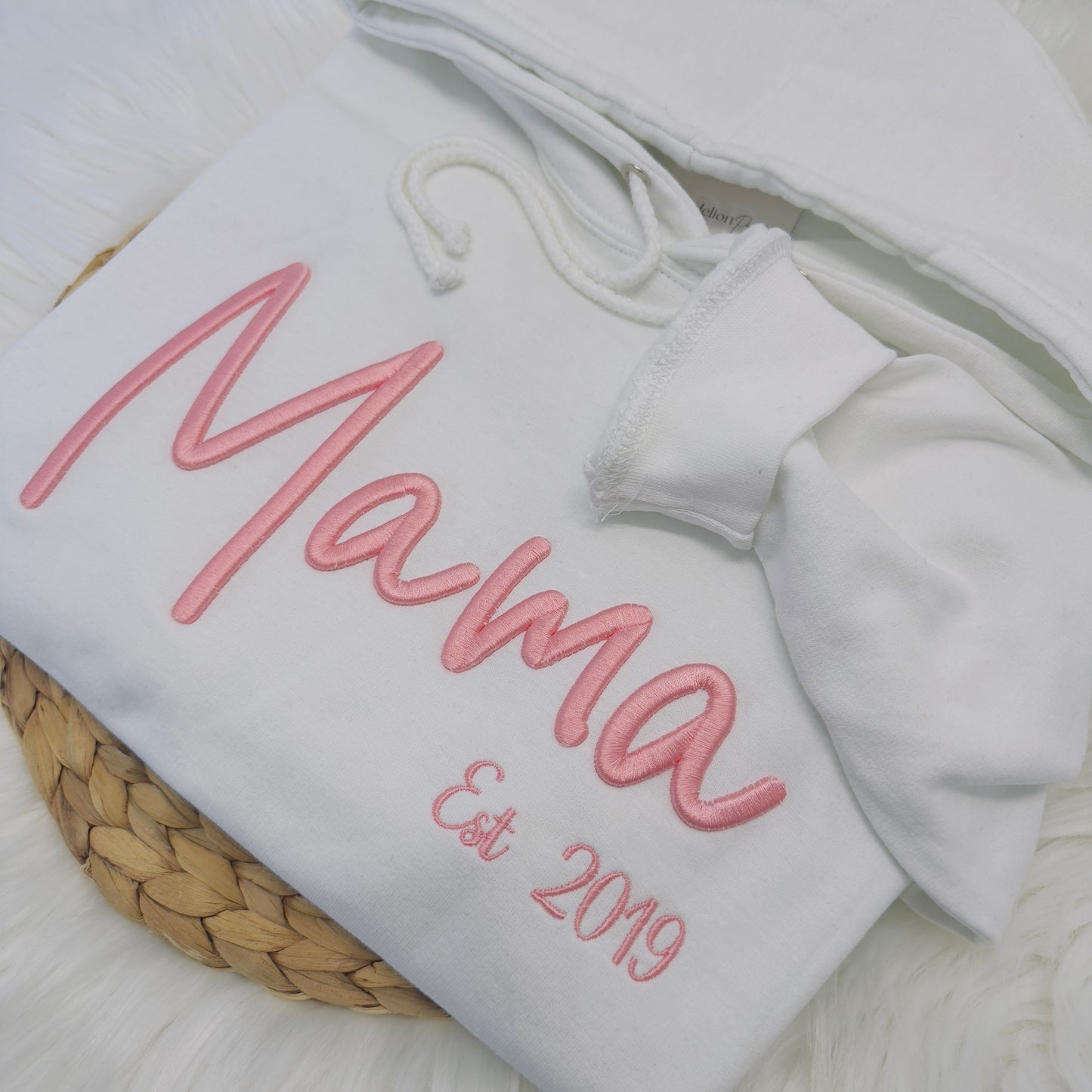 Personalised 'Mama' Hoodie with 3D Embroidery – Includes Year of Motherhood