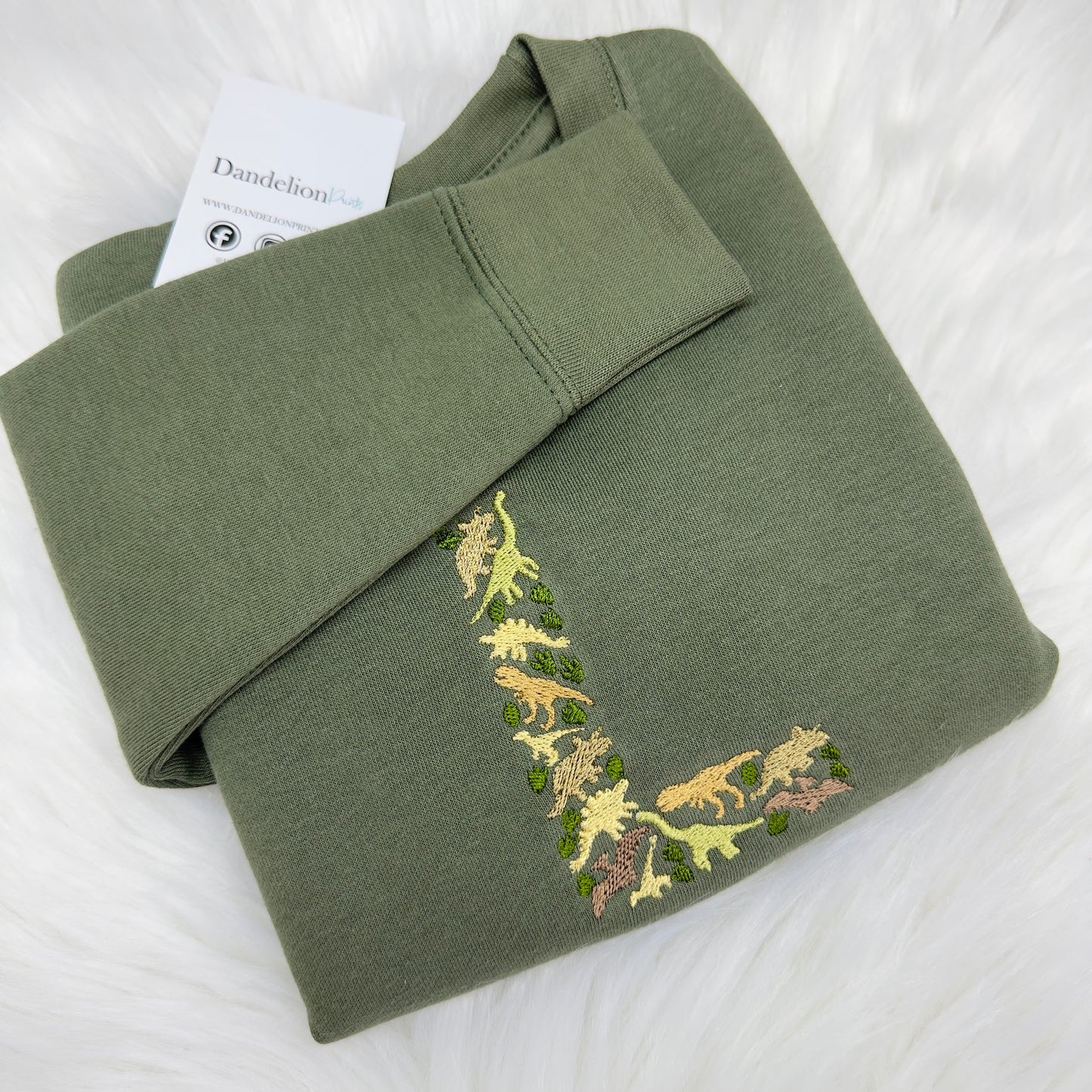 Personalised Dino Initial Children's Sweatshirt