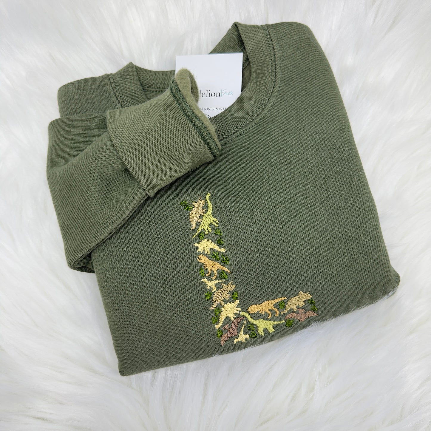 Personalised Dino Initial Children's Sweatshirt