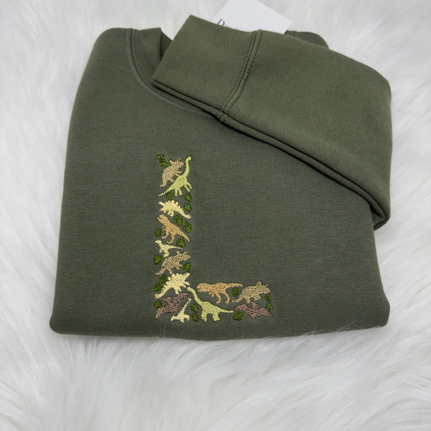 Personalised Dino Initial Children's Sweatshirt
