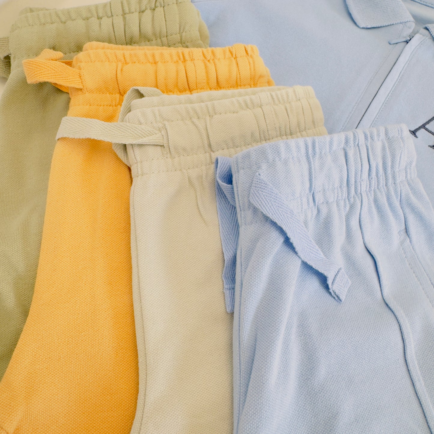 Personalised Boys Cotton Polo Shirt and Shorts Set with Initials Embroidered. Ages 6 months-10 years