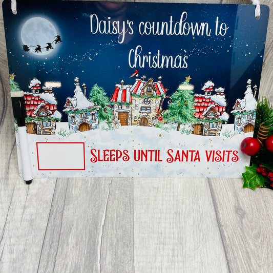 Countdown to Christmas Personalised Sign