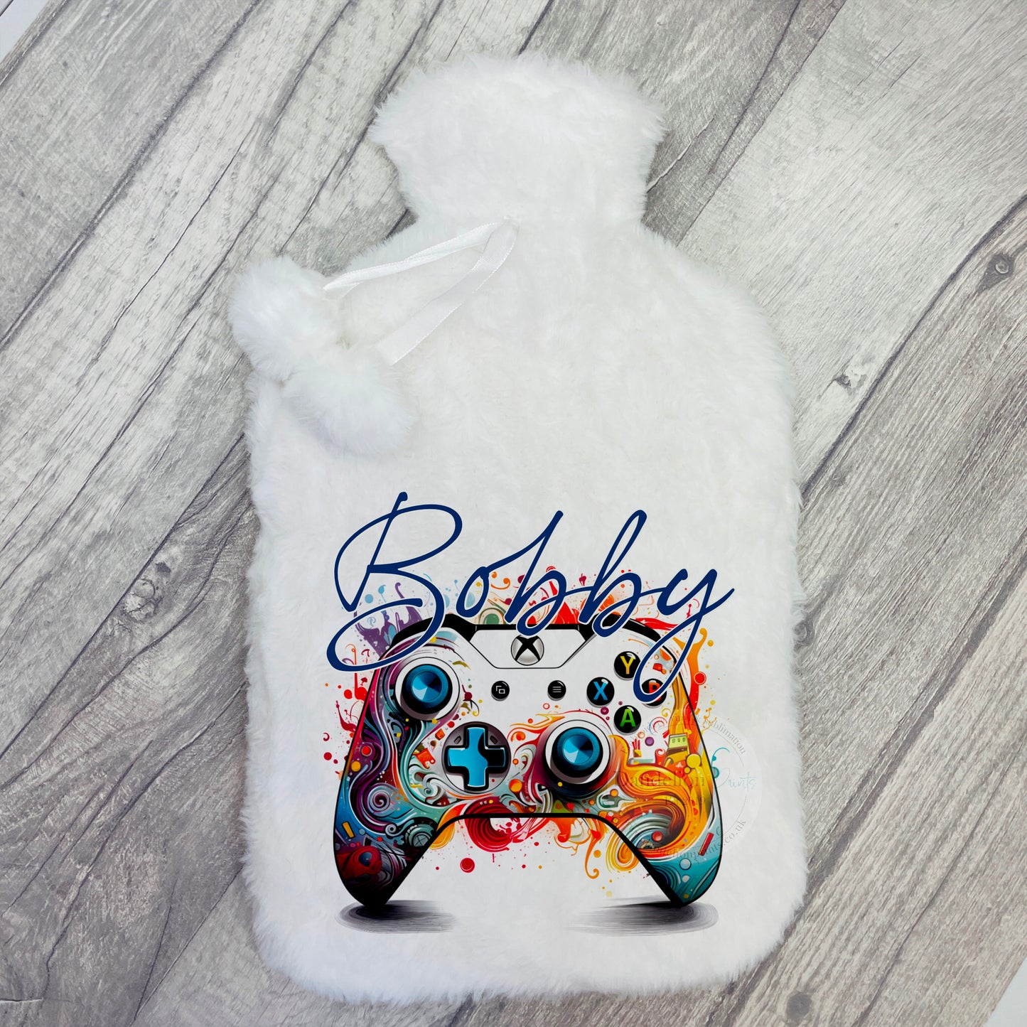 Gaming Colourful Hot Water Bottle Personalised Games Controller