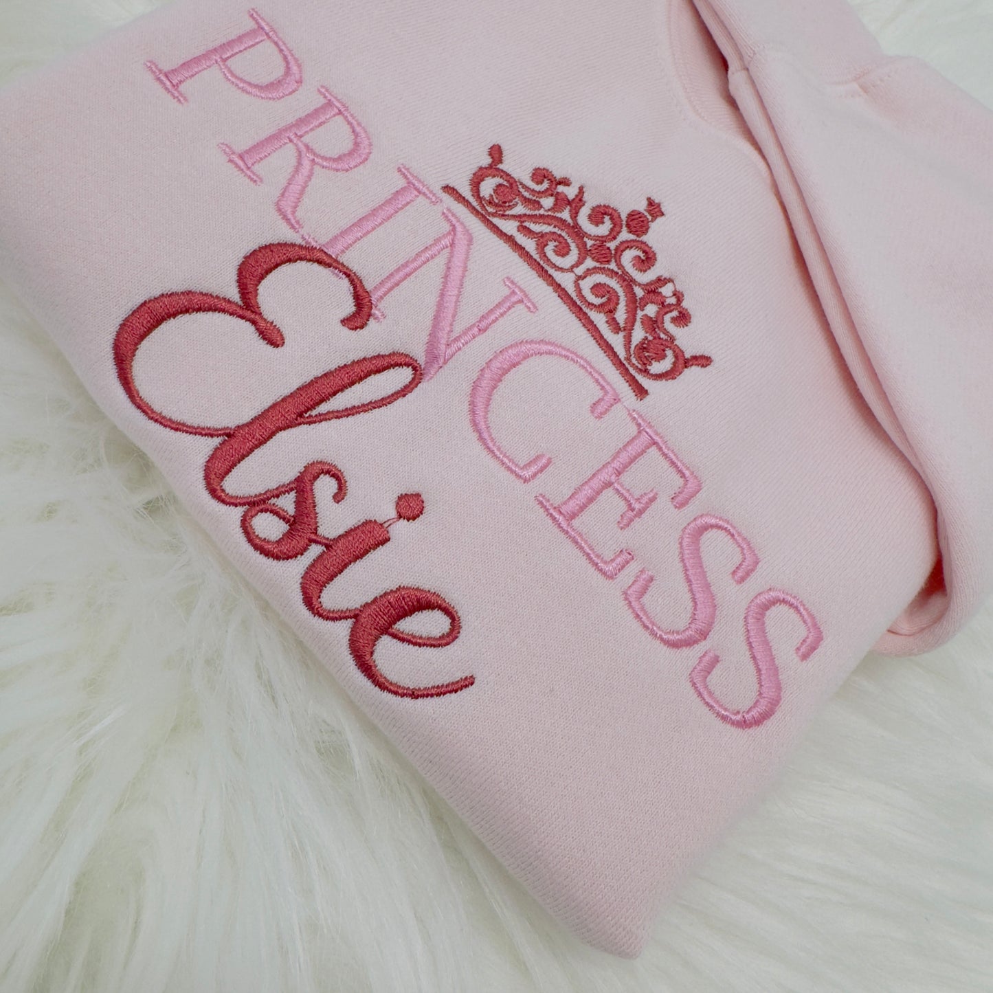 Embroidered Princess Sweater - Children's Cute Personalised Cotton Jumper