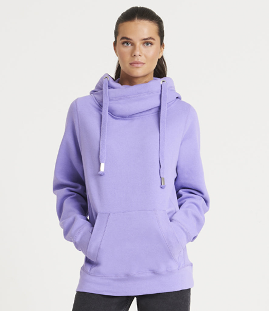 Ladies AWDis Cross Neck Fashion Hoodie - Embroidered or Printed With Your Logo