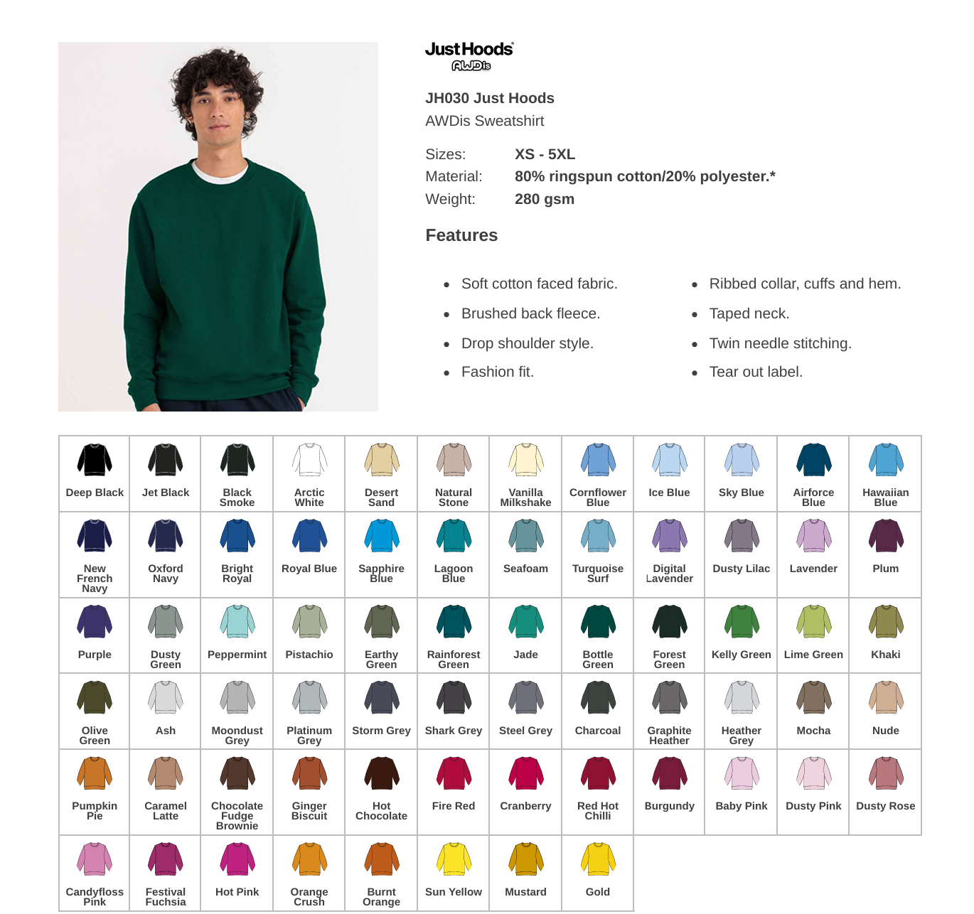 Mens & Ladies AWDis Business Branded Regular Sweater