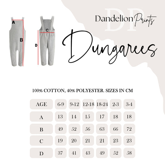 Personalised Children's Dungarees and T-shirt Set with Vehicles Alphabet