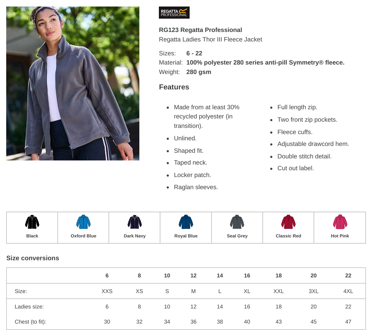 Ladies Regatta III Business Branded Fleece Jacket