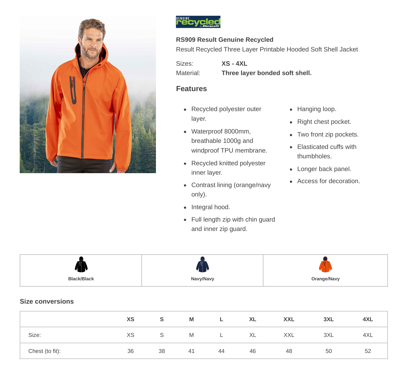 Men's Result Recycled Three Layer Soft Shell Jacket Printed or Embroidered With Your Logo
