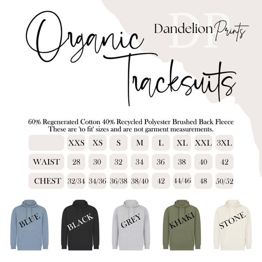 Bride or Groom Embroidered Luxury Organic Hoodie and Joggers Set. Complete Tracksuit in Various Colours