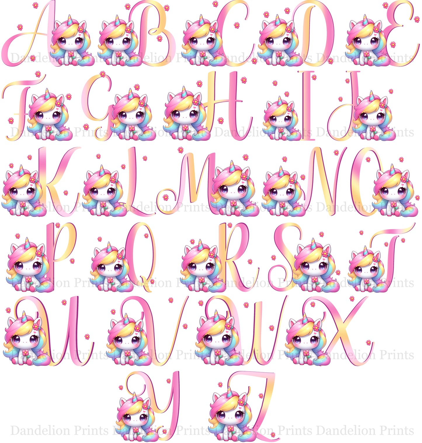 Girls Personalised Unicorn Gym sack - Rainbow Colours with Custom Initial and Name - Perfect for PE and Sports