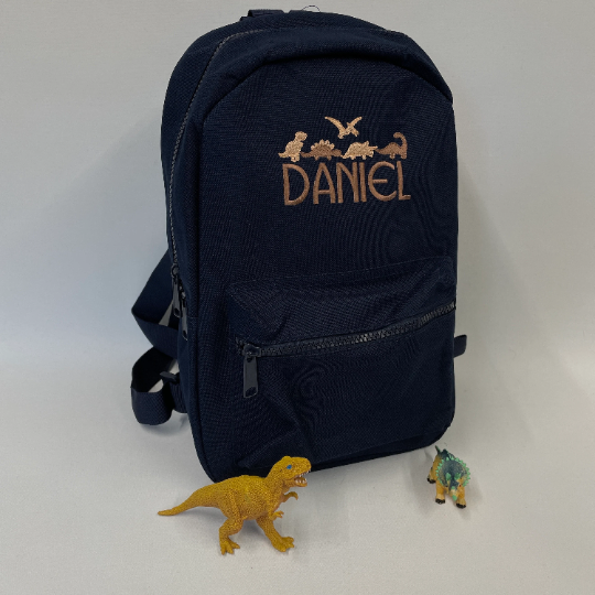 Roar-some Embroidered Dinosaur Backpack - Personalised and with Name - Perfect for School or Nursery