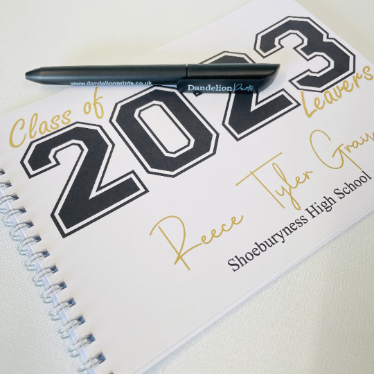 Personalised School Leavers Graduate Message Book - Customisable Yearbook for End-of-School Messages