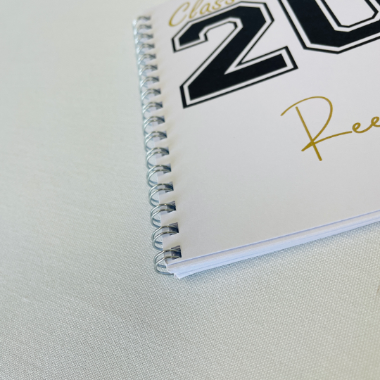 Personalised School Leavers Graduate Message Book - Customisable Yearbook for End-of-School Messages