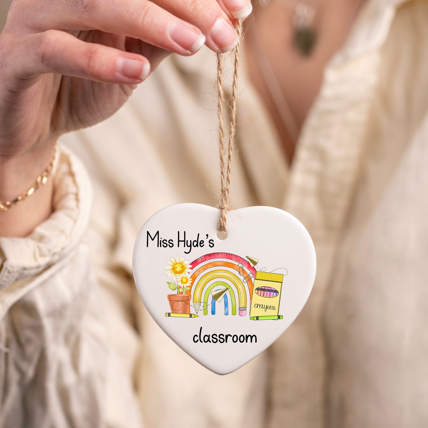 Teachers Hanging Classroom Decoration - Personalised End Of Term Gift