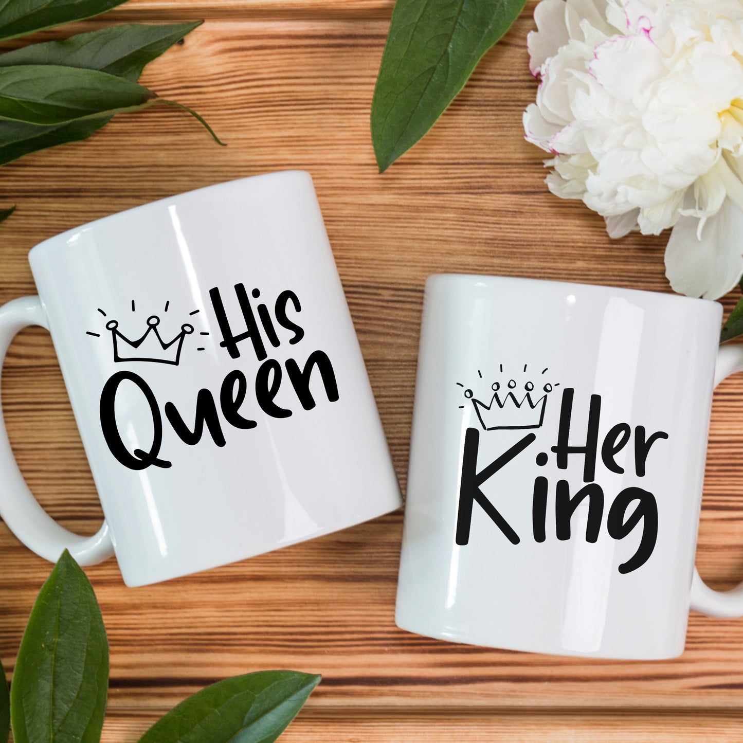 Her King His Queen Matching Mugs