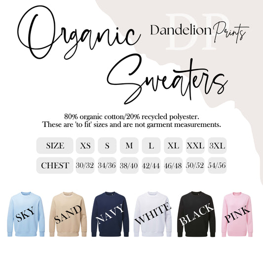 Organic Bride or Groom Sweater. Embroidered Bride to Be Clothing/Gift