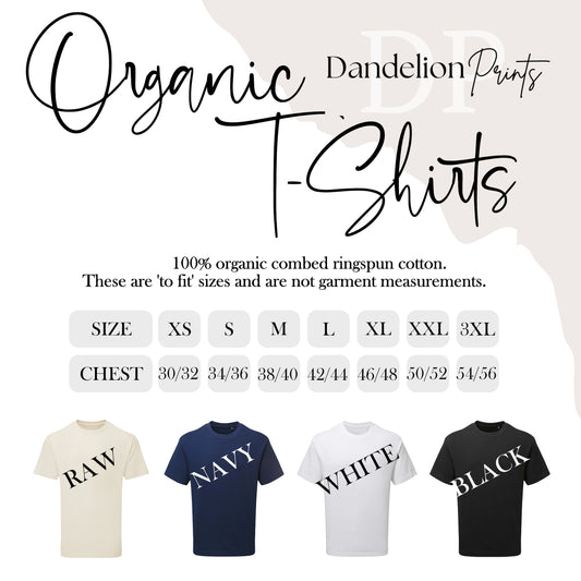 Wifey or Hubby Embroidered White Organic T-Shirt. Wedding Gift Idea.