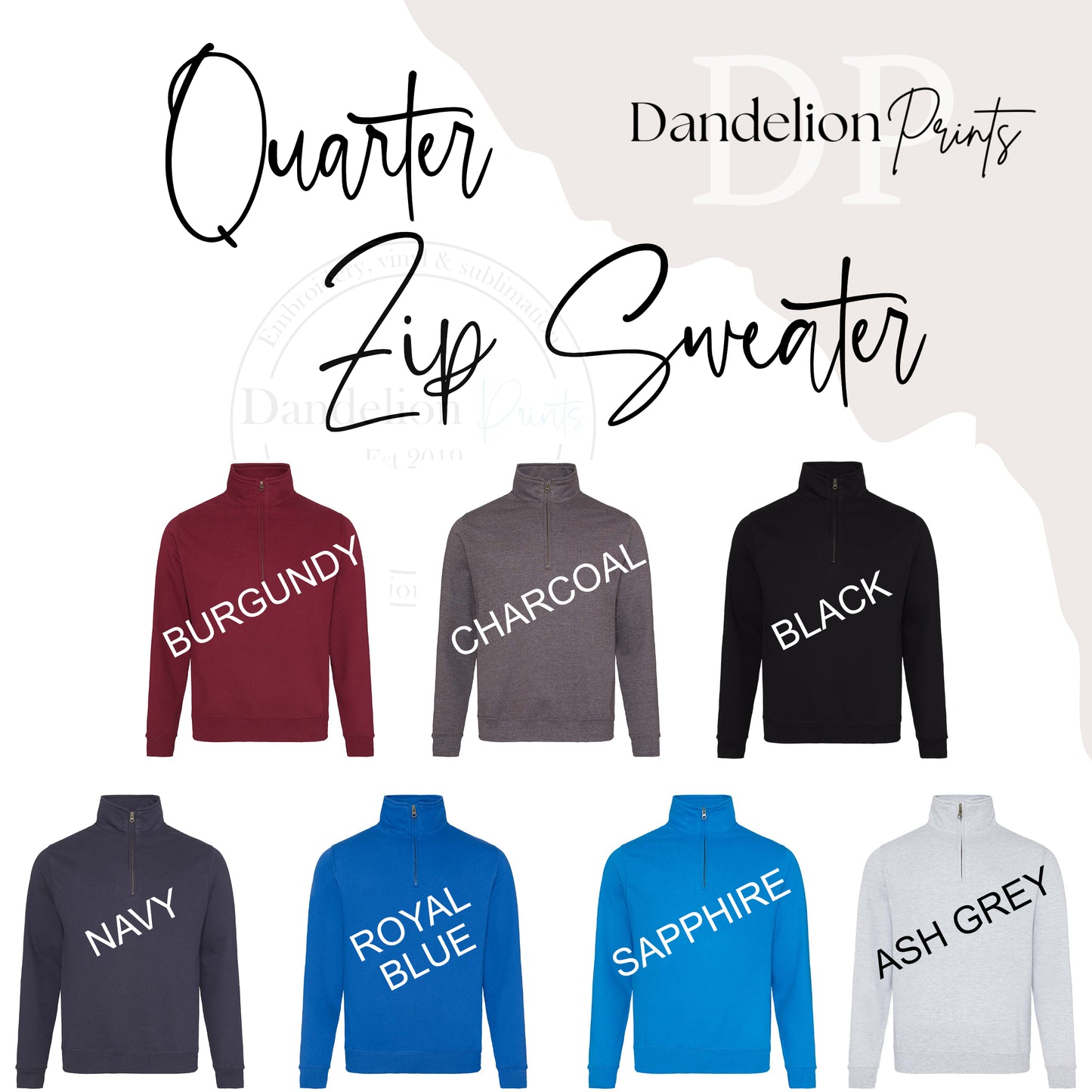 Men's AWDis Sophomore Embroidered Quarter Zip Sweatshirt
