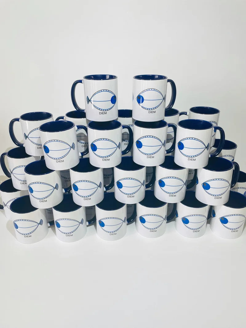 10 Custom Printed Branded Coloured Mugs