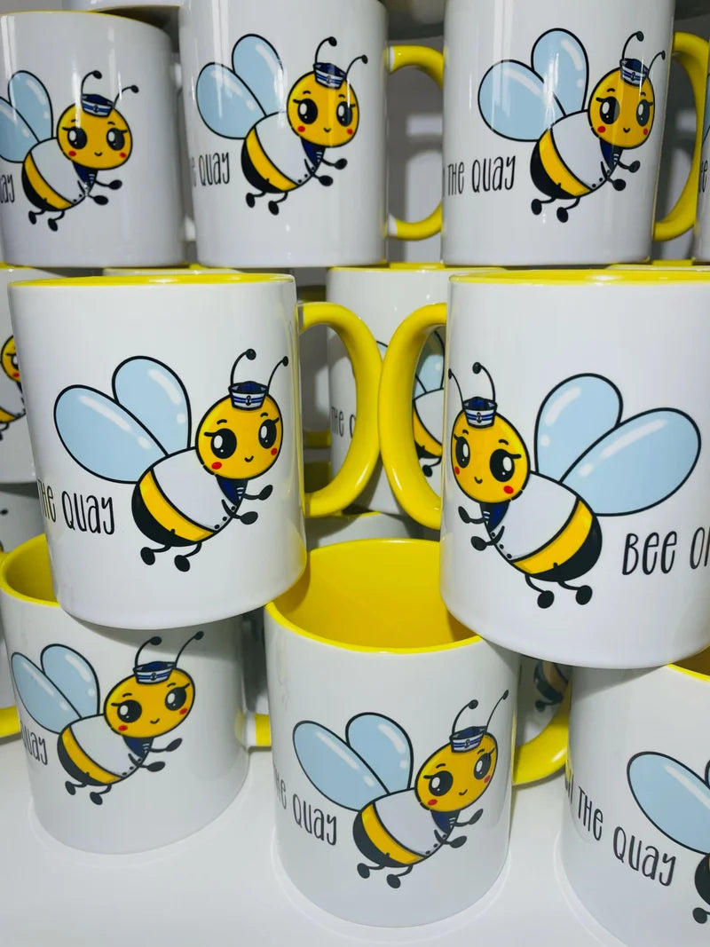 10 Custom Printed Branded Coloured Mugs