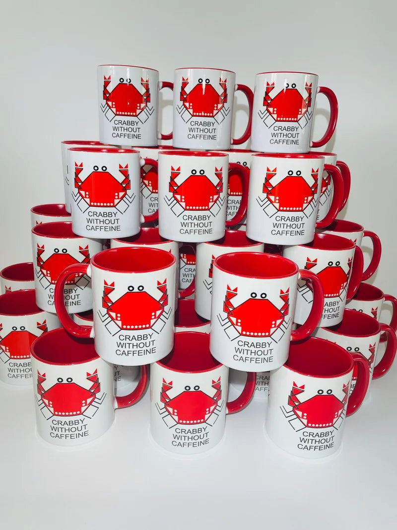 10 Custom Printed Branded Coloured Mugs