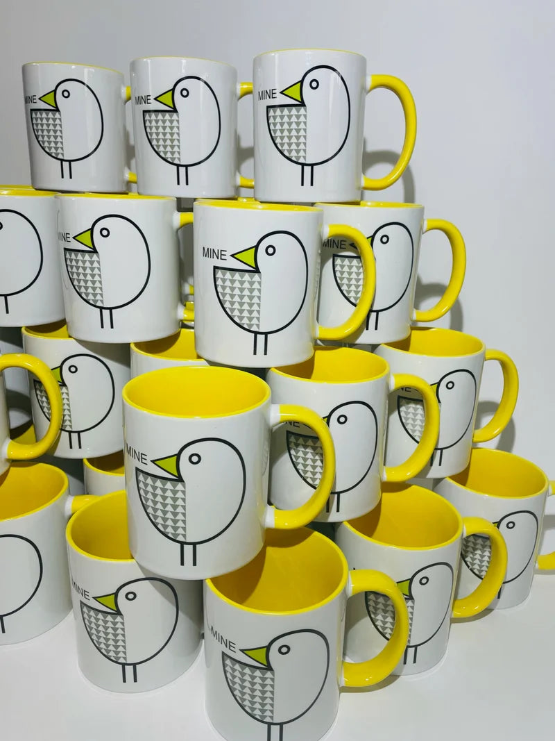 10 Custom Printed Branded Coloured Mugs