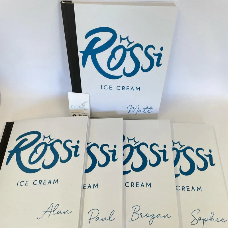 This is a business branded notebook with hardback and cover. These are complete with 96 lined pages and a page saving ribbon. Each book is printed with a business logo and also a name if required.