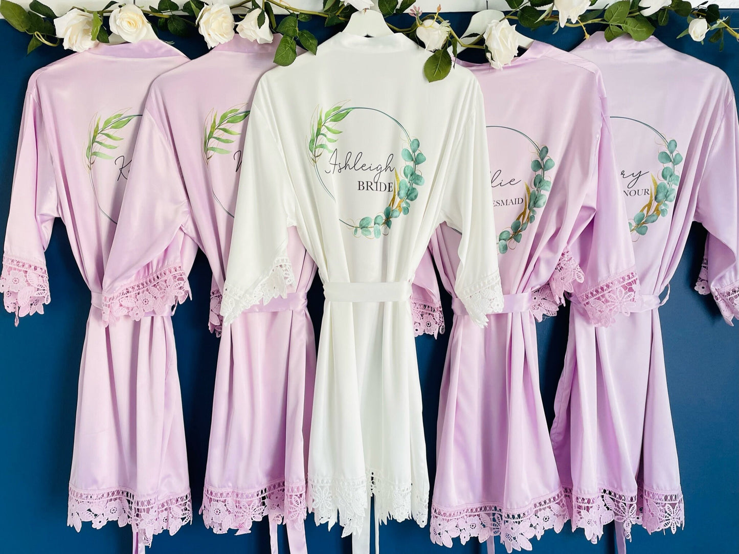 Bridal Party Satin Robes - Hen Party and Wedding Day Robes with Personalised Touch