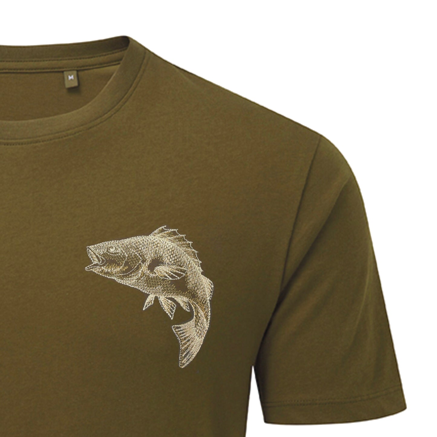 Carp, Perch, Pike, Salmon, Catfish Fishing Angling Tee - Khaki