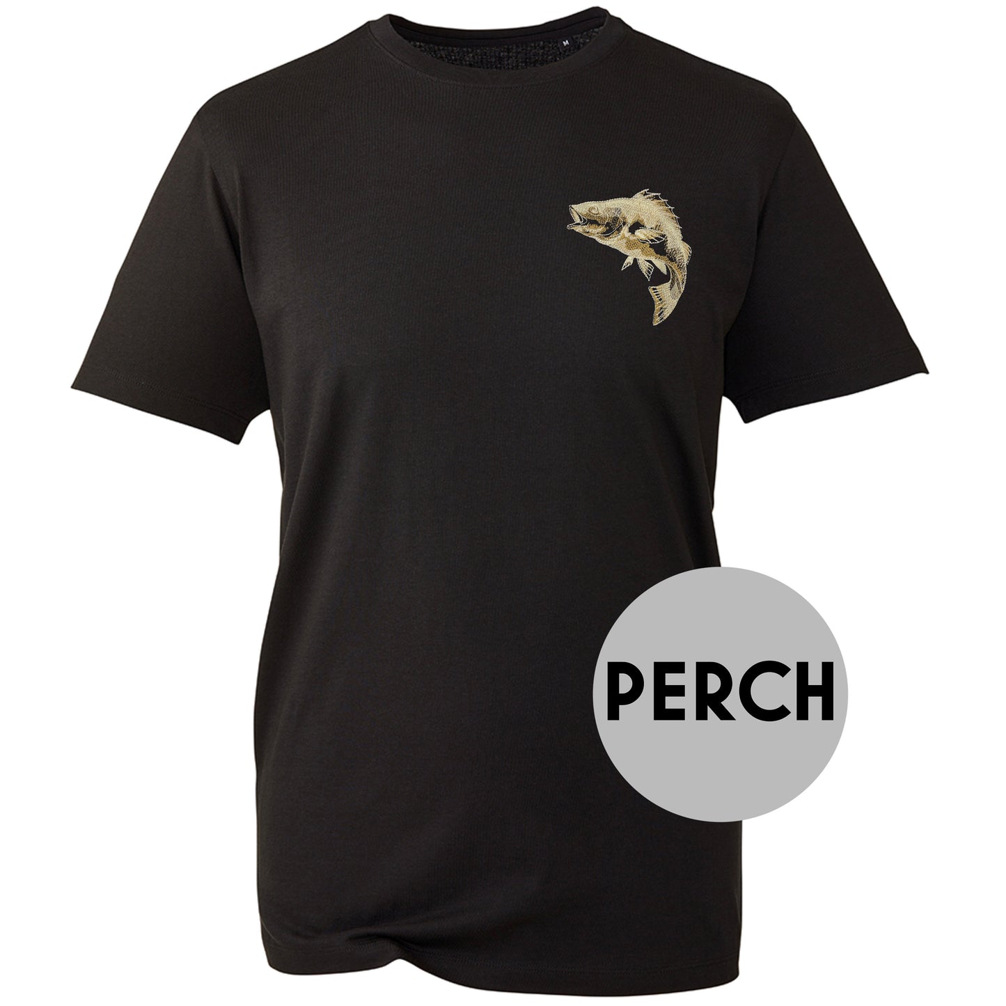 Various Design Embroidered Fishing T-shirt | Carp | Catfish | Perch | Pike | Salmon