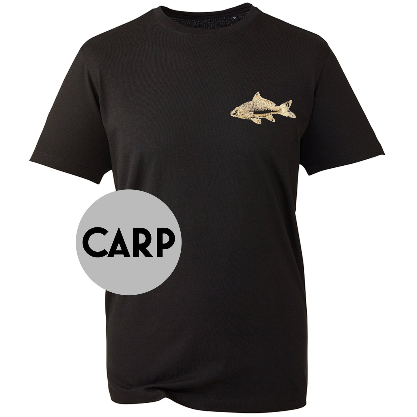 Various Design Embroidered Fishing T-shirt | Carp | Catfish | Perch | Pike | Salmon