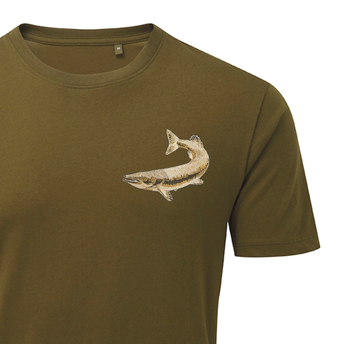 Carp, Perch, Pike, Salmon, Catfish Fishing Angling Tee - Khaki