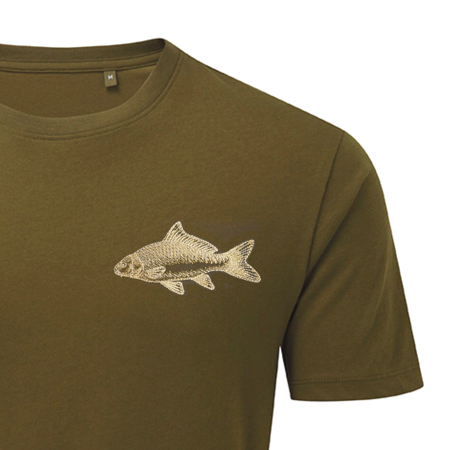 Carp, Perch, Pike, Salmon, Catfish Fishing Angling Tee - Khaki