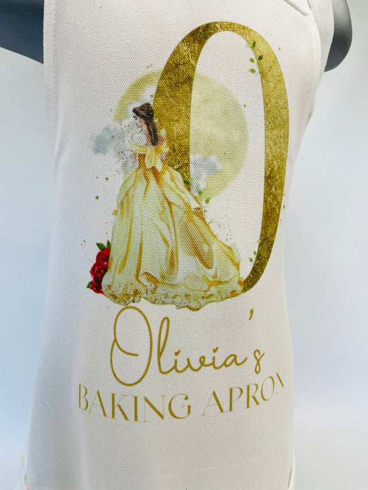 Children's Princess Baking Apron Personalised Little Girls Gift Idea