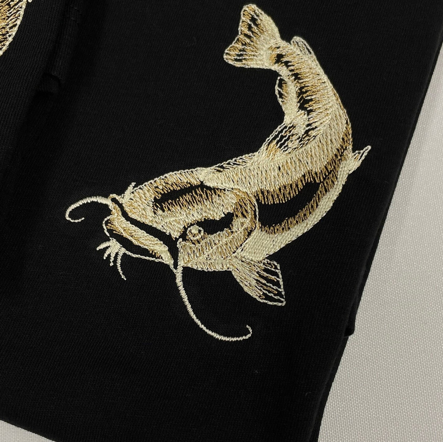 Various Design Embroidered Fishing T-shirt | Carp | Catfish | Perch | Pike | Salmon