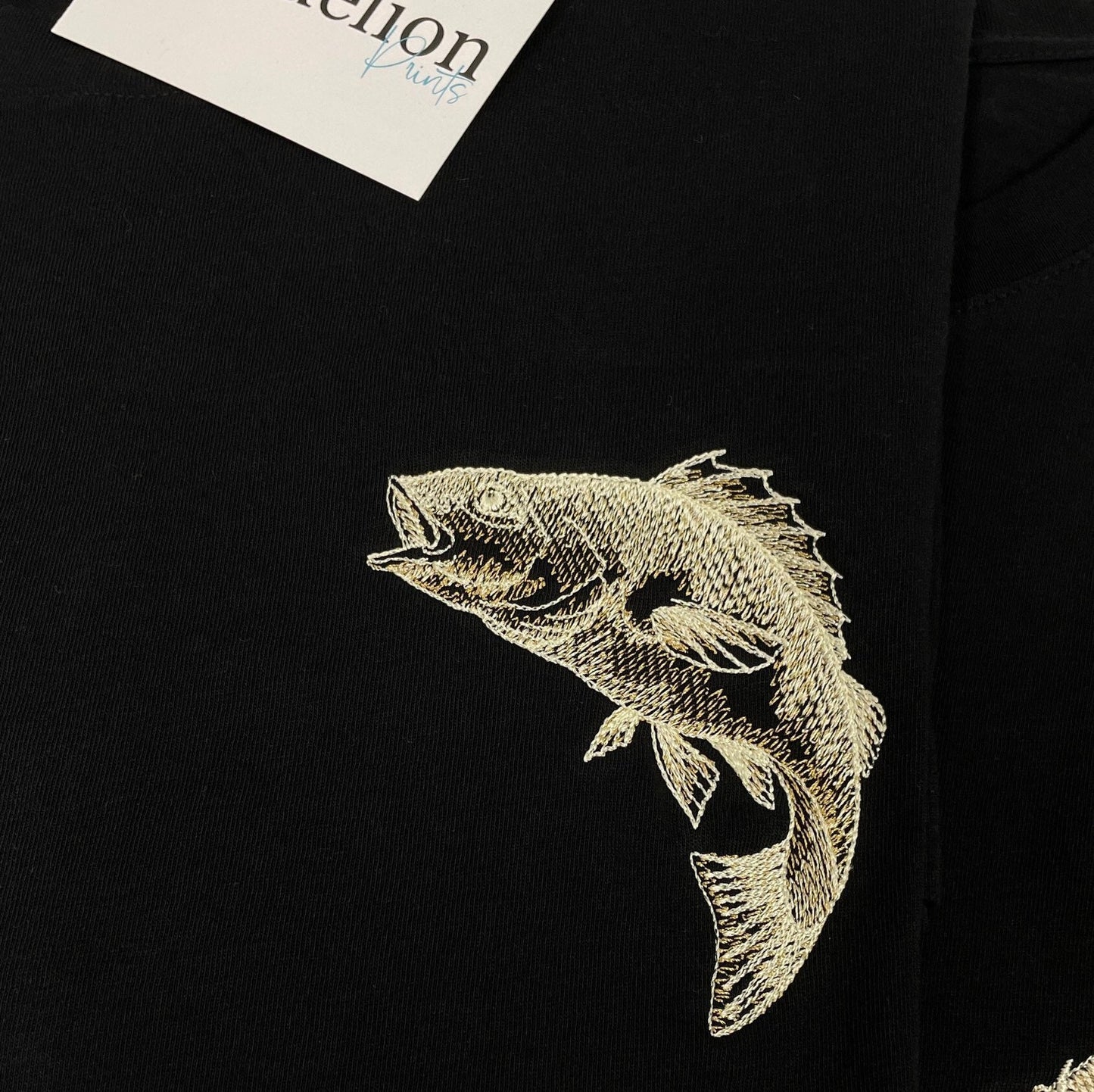 Various Design Embroidered Fishing T-shirt | Carp | Catfish | Perch | Pike | Salmon