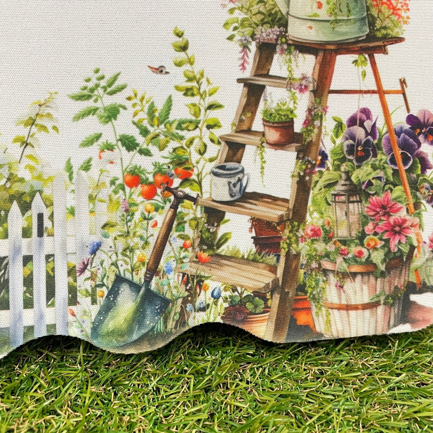 Watercolour Garden Printed Kneeling Pad Personalised With Florals And Accessories