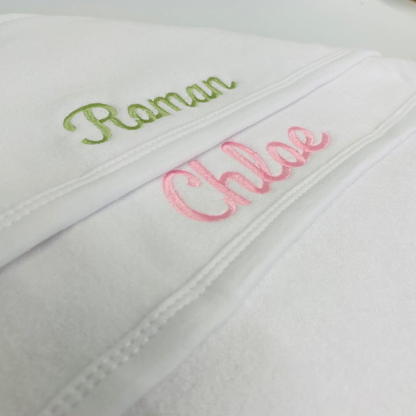 Personalised Embroidered Hooded Bath Towel for babies - Cherish Every Precious Moment