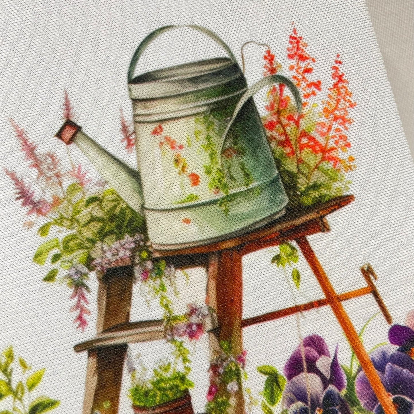 Watercolour Garden Printed Kneeling Pad Personalised With Florals And Accessories