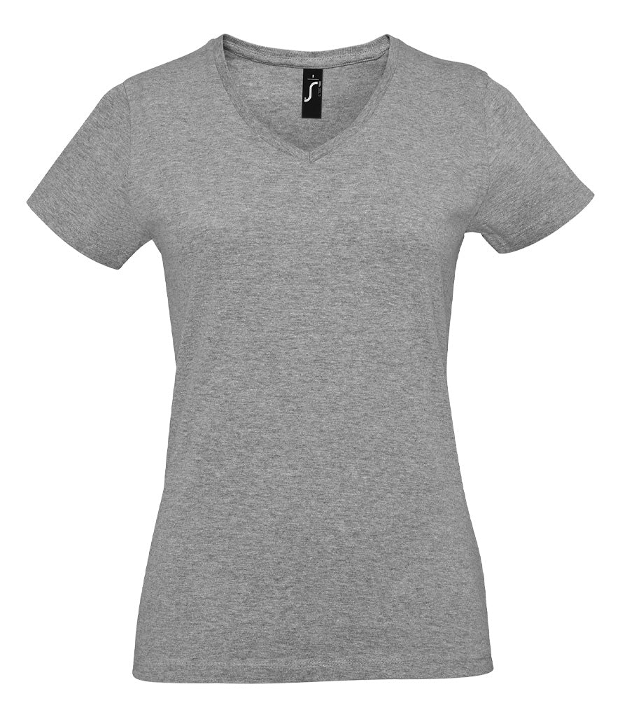 Ladies' V-Neck T-Shirt – Custom Printed or Embroidered with Your Business Logo