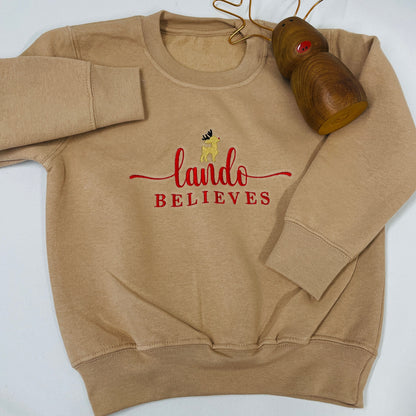 Children's ‘Believes’ Personalised Christmas Sweater