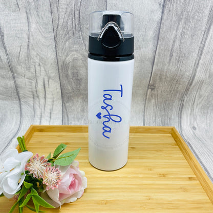 Personalised Printed Gym Sports Flask with Flip Lid - Stay Hydrated in Style