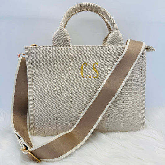 Ladies Stylish Embroidered Handbag Personalised With Initials