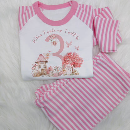 Cherry Blossom Personalised When I wake Up Pink Pyjamas