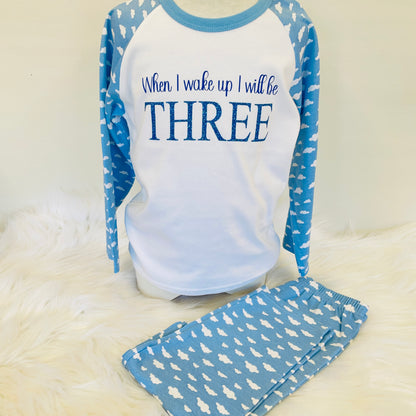 Cloud Print Children’s Pyjamas Blue