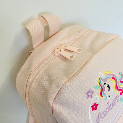 Enchanting Personalised Unicorn Embroidered Backpack for Little Girls' School or Nursery Adventures