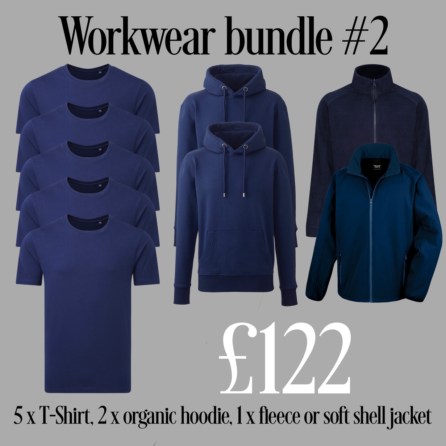 Embroidered Organic Workwear Bundle #2