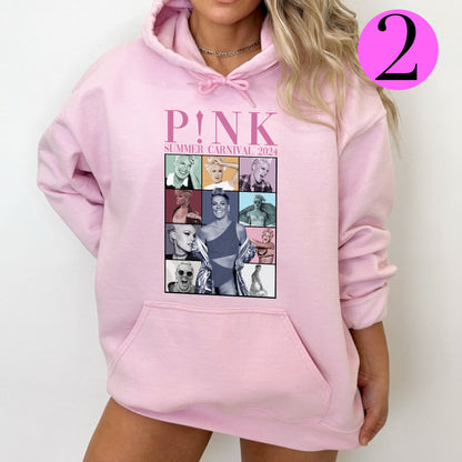 P!NK Summer Carnival Printed Hoodies Various Designs